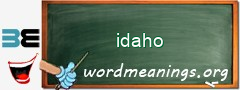 WordMeaning blackboard for idaho